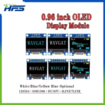 0.96 colių OLED IIC Serijos Baltas Ekranas Modulis 128X64 I2C SSD1306 12864 LCD Ekranas Valdybos GND VCC SCL SDA 0.96