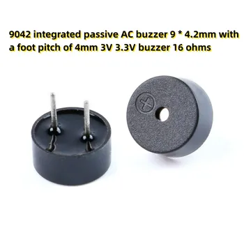 10VNT 9042 integruotas pasyvus AC buzzer 9 * 4.2 mm su koja, aukštis 4mm 3V 3.3 V, sirena 16 omų