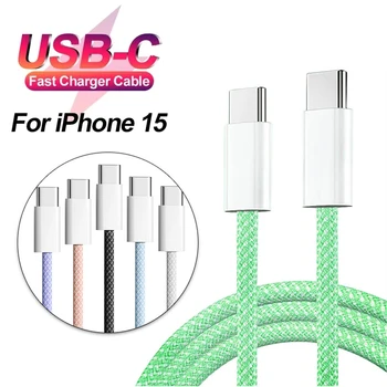1PC 60W USB C Iki USBC Kabelis iPhone15 Pro Max 
