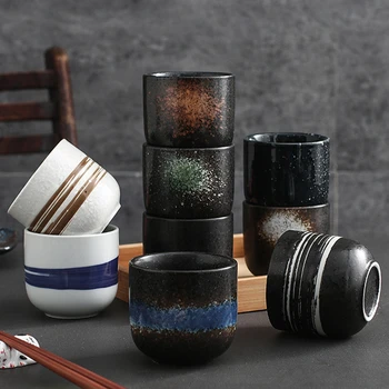 200ml Japonų Stiliaus Teacup Vandens Puodelį Tauriosios Keramikos Puodelius Ranka-dažytos Kungfu Teacup Virtuvė Drinkware Keramikos Latte Kavos