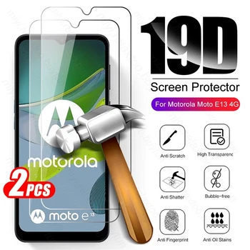 2VNT Visą Grūdintas Apsauginis Stiklas Atveju Padengti Motorola MotoE13 Moto E13 E 13 13E 4G 2023 6.5