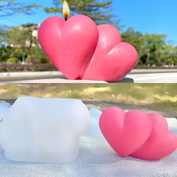 3D Meilė Širdies Formos Žvakė Muilo Pelėsių 