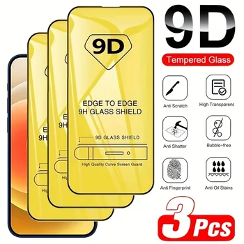 3Pcs 9H Grūdintas Stiklas 11 Pro Max 12 13 Mini 14 15 Pro Max Screen Protector, IPhone, 13 Pro XS Max XR 7 8 14 Plus Stiklo