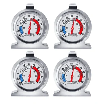 4Pc Šaldytuvo Termometras, su Raudona Indikatoriaus Termometras už Šaldiklis Šaldytuvas Aušintuvas su pakabinimo Kablys ir Stovėti