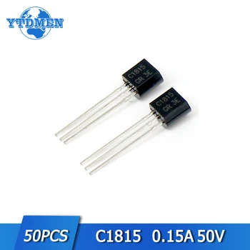 50pcs C1815 Silicio Tranzistorius NPN Tranzistorių rinkinys-92 50v 150mA Stiprintuvo Elektronikos Komponentų rūgščiąsias parengė bjt Triode Tranzistorius Sandėlyje