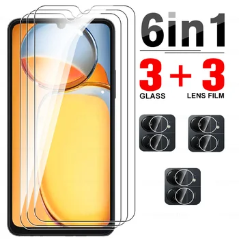 6in1 Grūdintas Stiklas Xiaomi Redmi 13C Kameros Objektyvo Stiklas Ekrano Apsaugų Xaomi Redmi 13C 13 C C13 Redmi13C Apsauginis Stiklas