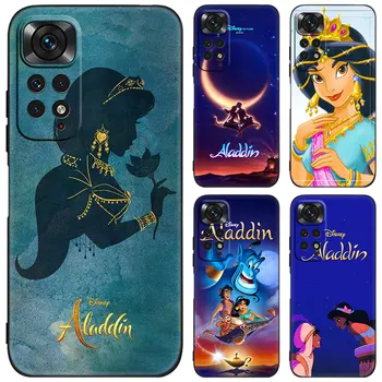 Aladdin lempos Jazminų Black Telefoną Atveju Xiaomi Redmi 12 Pastaba Pro 11 Pro Plus 11S 11T 10 10T 5G 9S 10S 9 8 Pro Dangtelį