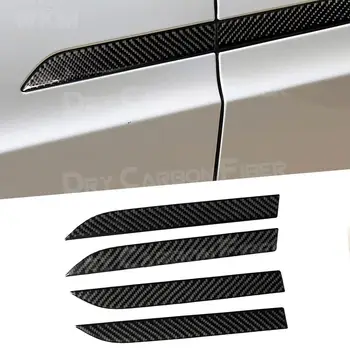Anglies Pluošto Eksterjero Apdailos Automobilių Durų Rankenos Dekoratyvinis Lipdukas Padengti Lipdukai Tesla Model X 2014-2019 Automobilių Stilius