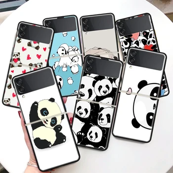 Animacinių filmų Mielas Panda Bear Coque Telefono dėklas, Skirtas Samsung 
