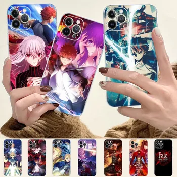 Anime Fate Stay Night Telefono dėklas Skirtas IPhone 14 13 12 11 Pro Max XS X XR SE 2020 6 7 8 Plius Mini Apsauginis Apvalkalas