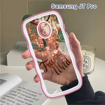 Atvejais, Samsung Galaxy J2Pro J4Plus 2018 J7Pro J2Prime J7Prime Banga Minkšto Silikono Atveju Gėlių Modelio Galinį Dangtelį Telefonas Atvejų