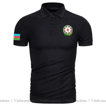 Azerbaidžano respublikos AZE Polo marškinėliai Vyrams trumpomis Rankovėmis Juoda Tamsiai Prekės Spausdinimo Šalies 2023 Tautos Emblema Nauja Mados Polo Marškinėliai