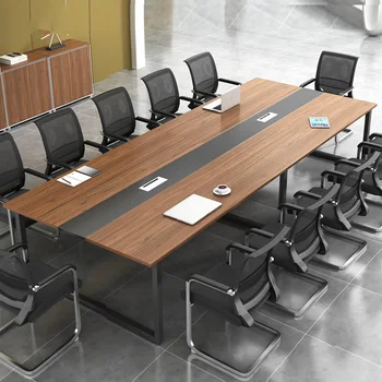 Bendrovė mažas konferencijos stalo ilgas stalas 6 žmonės 4-10 žmonių 2 metrų paprastas, modernus, stačiakampio stalo, didelis workbench.