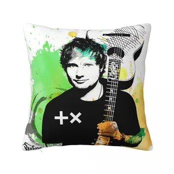 Ed Sheeran Dainininkas Užvalkalas Spausdinimo Audinio Pagalvėlė Padengti Apdailos Gitara Mesti Pagalvės užvalkalą Padengti Namų Aikštė 40*40cm