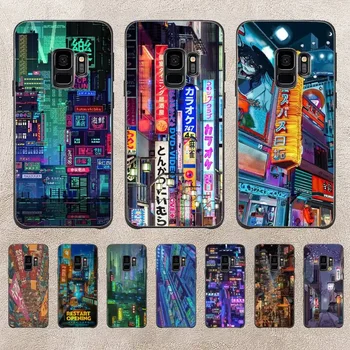 Estetinės Tokijo Neoninės Šviesos, Miesto Gatvės, Telefono dėklas, Skirtas Samsung Galaxy A50 A51 A71 A21s A71 A41 A70 A30 A22 A02s A53 A72 A73 5G