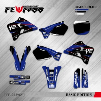 FEWFUSS Full Grafika Lipdukai Lipdukai Motociklų Fone Užsakymą Už YAMAHA YZ125 YZ250 YZ 125 YZ 250 1996 1997 1998 1999-2001 m.