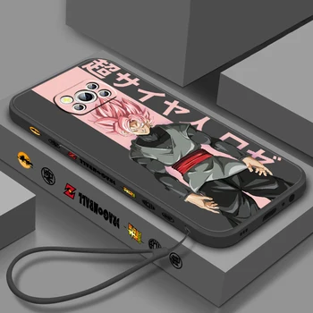 Gokas Anime D-Drakono Rutulių Už Xiaomi Mi Poco X5 X4 X3 M5 M5S M4 M3 F5 F4 F3 F2 C40 Pro GT NFC 5G Skysčio Kairėje Virvę, Telefono dėklas