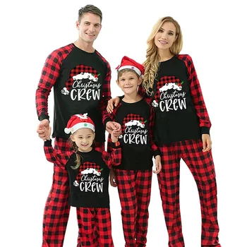 Kalėdų Šeimos Atitikimo Komplektus Mama, Tėtis, Vaikai, 2 Vnt Pižama Komplektas Kūdikiams Mados Pledas Sleepwear Kalėdos Šeimos Atrodo, Pižamos