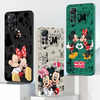 Krepšys Disney Mickey Mouse Telefoną Atveju Xiaomi Redmi Pastaba 9S 12 Pro 7 10 9 Pro 10T 8 11 Pro 5G 9T 11T Minkštas Aikštėje Skysčio Dangtelį