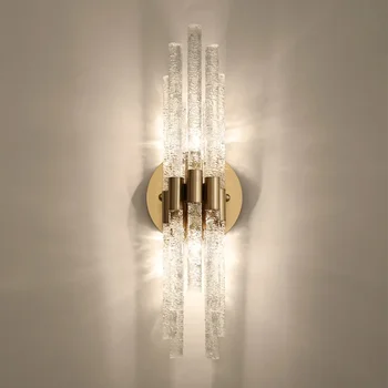 Kūrybinis dizainas modernus sconce apšvietimo kambarį apdaila kristalų lazdele sienų apšvietimo įranga prabangūs naktiniai LED sieniniai šviestuvai