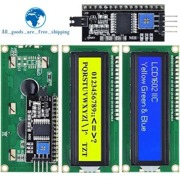 LCD1602 1602 LCD Modulis Mėlyna / Geltona Žalia Ekranas 16x2 Simbolių LCD Ekranas PCF8574T PCF8574 IIC I2C Sąsaja 5V už arduino