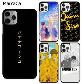 MaiYaCa Anime Bananų žuvų meno Telefono Case Cover For iPhone 15 SE2020 6s 7 8 plius XR XS 11 12 mini pro 13 14 max shell coque