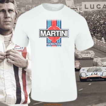 Martini Retro Lenktynių Derliaus Išplauta Komanda Mcqueen T-Shirt Streetwear Dydis S-4Xl