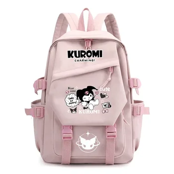Mochila Sanrio Kuromi Didelės talpos Vandeniui Kuprinės Mokyklai Kawaii Anime rožinė cosplay krepšys, kelioninis Krepšys Mokyklos Studentas mergina