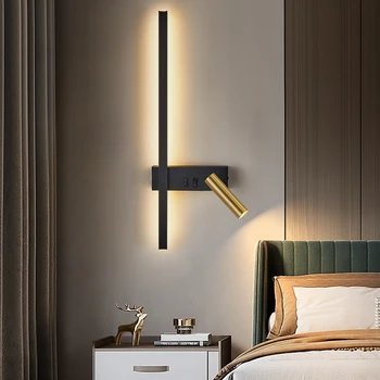 Modernus ir paprasta miegamojo lovos pereiti sienos lempos kūrybos kambarį apdailos kambarį TV sienų dekoras sienos lempos LED šviesos siena