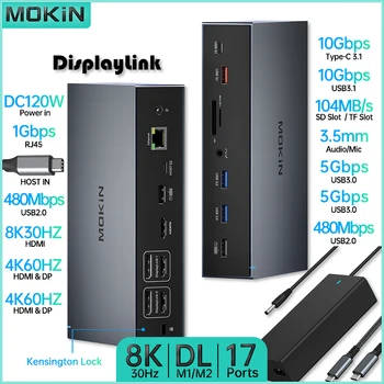 MOKiN 17 1 Docking Station for MacBook Air/Pro, M1/M2, 