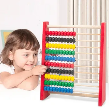 Montessori Žaislas Abacus Vaikams, Spalvingų Karoliukų Žvalgybos, Vystymosi Vaikų Žaislai Mini Mediniai Anksti Matematikos Mokymosi Žaislas Vaikui