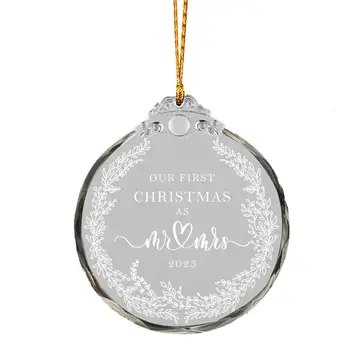 Mūsų Pirmos Kalėdos Kartu Ornamentu 2023 Sužadėtuvių Dovanas Naujai Užsiima Unikalus Užsiima Kalėdų Eglutės Ornamentu Vestuvių Dekoras