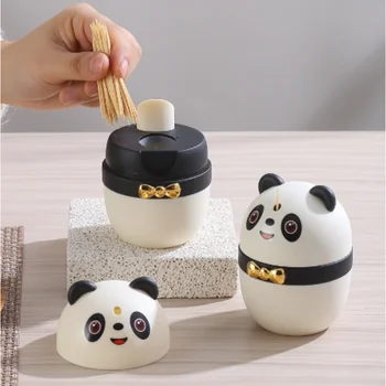 Nešiojamų Animacinių Filmų Panda Dantų Krapštuką Dėžė - Mechaninė Paspaudus Dantų Krapštuką, Savininkas, Tuo Pačiu Stiliumi, Kaip National Treasure YaYa