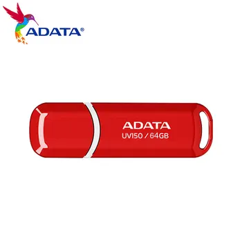 Originalus ADATA UV150 USB Flash Drive 64GB 32GB Didelės Spartos USB 3.2 Flash Drive Raudonas Rašiklis Ratai Kompiuterių U Disko