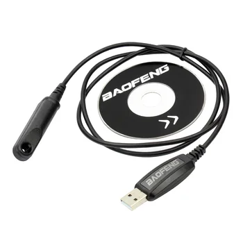 Originalus Baofeng UV-9R USB Programavimo Kabelis atsparus Vandeniui už BAOFENG BF-9700 UV-9R Plus BF-A58 Walkie Talkie su CD Tvarkyklės