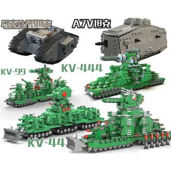 Pagrindinis Tankas Kūrimo Bloką WW 2 Panzer Armijos Transporto priemonių Ginklų Modelis, Plyta Karinės Entuziastai Dovanų Rinkiniai Vaikas Švietimo Žaislas