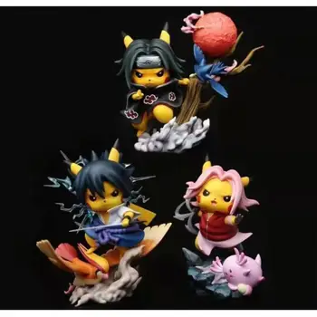 Pokemon pikachu COS Naruto Sasuke Sakura Itachi veiksmų Anime Pav modelio Apdailos rinkimo premijos Gimtadienis Kalėdų dovana