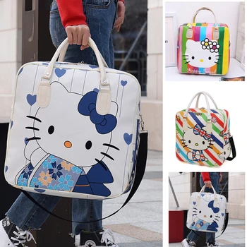 PU Sveiki Kittys Kelionės Krepšys Mergina Sanrios Anime Vandens Įrodymas Rankinėje Studentas, Didelės Talpos Bagažo, Verslo Kelionės, Kelionės Krepšys