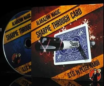 Sharpie Per Kortelę (Gudrybė) - Kortų Magijos Gudrybių,Priedai,Mentalism,Close-Up Magic,Įdomus,Magia Profesional Escenario Nuevos