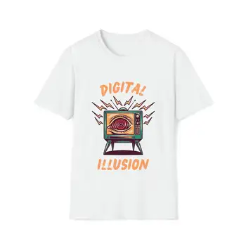 Skaitmeninis Iliuzija Trippy, T-marškinėliai, Unisex Gildan Softstyle