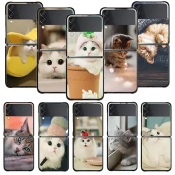 Sunku Fundas Cute Cat Kitten KOMPIUTERIO, Telefono dėklas, Skirtas Samsung ZFlip3 ZFlip Z Flip3 5G Flip