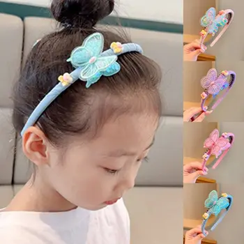 Teethed Vaikų Blizgančiais Drugelis Plaukų Lankelis Plaukų Aksesuarai, Plaukų Dėvėti Korėjos Stiliaus Gėlių Žiburių Vaikai