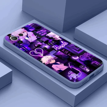 Telefoną Atveju Xiaomi Redmi Pastaba 12 11 11S 10 10A 10T 10S 9T 9 8 7 Pro Plus 4G 5G Silikono Padengti Killua Zoldyck hunter X violetinė