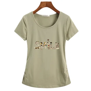 UHYTGF 5XL Prarasti dydžio Moteriški marškinėliai Topai Mados Vasaros Marškinėliai Moterims Prarasti Trumpas rankovės Laiškas spausdinti Puloveriai, T-marškinėliai, Topai 949