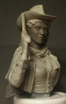 Unpainted Komplektas 1/10 Vakarų moterų kareivis krūtinė pav Istorinių Dervų rinkinys mini modelis