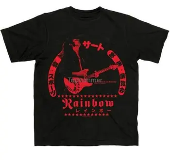 Vaivorykštė, Ritchie Blackmore T Shirt S-M-L-Xl-2Xl Nauja europos sąjungos Oficialusis Marškinėliai Prekės ženklo Drabužių Hip-Hop Viršų