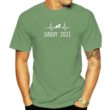 Vyrai Pirmą Kartą, Tėvui, Dovanos Vyrams Naujas Tėtis Tikisi Tėtis 2021 Marškinėliai Atsitiktinis Marškinėliai Paplitęs Medvilnės Vyrų Viršūnės T Shirt Spausdinti