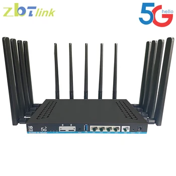 Zbtlink 5G Router Dual SIM Kortele 2*SIM 3000Mbps WIFI Openwrt Wifi6 DDR4 1GB 4*LAN USB3.0 2.4 g, 5 ghz 4T4R Antena 256 Vartotojų