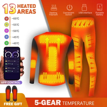Žiemą Šildomas Šilumos Apatiniai Šildymo Striukė Vyrams Šilumos Apatiniai USB Baterija Išmaniųjų Telefonų PROGRAMĖLĖS Temperatūros Kontrolės